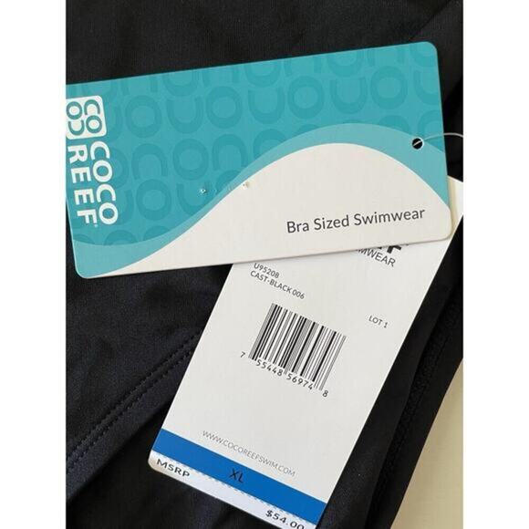 COCO Reef Perfection Fit High Waist Black Soft Bikini Bottom Size XL NWT $54‎ - Picture 3 of 4